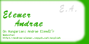 elemer andrae business card